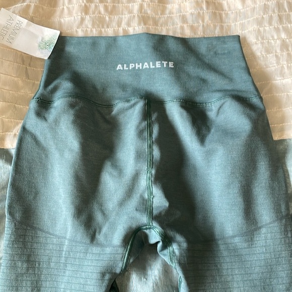 Lot of 2 Alphalete Halo Leggings Light Green & Pink Like New Size Medium - Picture 9 of 14